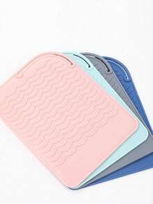 Silicone Heat-Resistant Hook Mat, Hair Straightener Storage Bag Combo, Cosmetic Organizer Bag, Mini Bag For Hair Straightener, Curling Iron, Salon Tools, Travel Makeup Case Accessories Hair Styling Kit Hair Tool Kit,Summer,Holiday - Multicolor - View 5