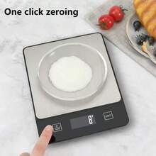 1pc 10kg/22lb Digital Kitchen Scale - Stainless Steel, Easy To Clean, Suitable For Baking And Cooking, Measures In G/Oz With 1g Precision, LCD Display, Tare Function, Batteries Not Included (2*AAA) - Multicolor - View 12