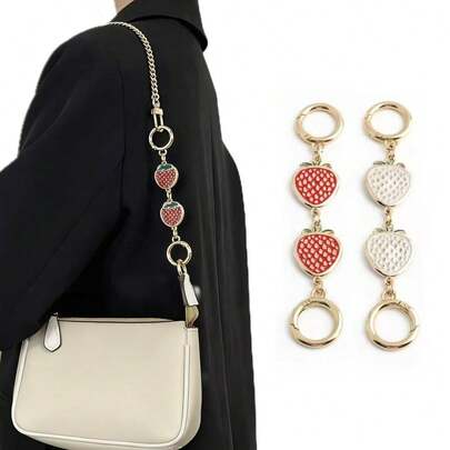 1 pieza Cadena de extensión de correa de accesorio de bolso, correa de hombro de repuesto para bolso, decoración de bolso, regalo del Día de San Valentín para ella, esencial de viaje