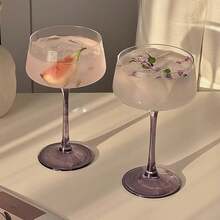 Japanese Kimura Crystal Stemware, Martini Glass, Women's Cup, Niche Design Purple Lady's Special Cocktail Glass, High-End Feeling Cocktail Glass, Wine Glass, Glassware - Purple - View 10