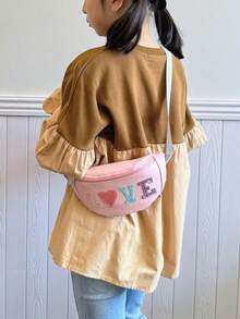 时尚青少年斜挎包，PU皮腰包，适合女孩