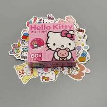 Sanrio Waterproof Sticker Set - 6 Cute Cartoon Characters, 63 Stickers Per Set, Waterproof And Reusable - Suitable For Laptops, Water Bottles, Notebooks Etc. - Ideal For Teens, Students And Sanrio Fans - Also Called Stickers, Labels And Decals - Adorable Designs That Are Irresistible