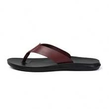 Men's Comfortable Casual Flip Flops, Fashionable Durable Lightweight Versatile Summer Sandals - Red-brown - View 3