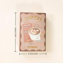一盒咖啡配方扑克牌，54张独特的咖啡饮品制作指南卡片，配有亚克力收纳盒；适合居家、游戏之夜、派对收藏。趣味指南扑克牌，创意卡片，礼品 - 彩色 - 查看 11