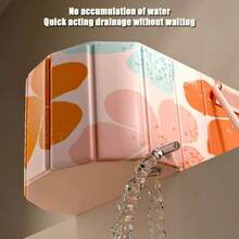 Bañera plegable con diseño floral de 1,5 metros, con un diseño reforzado de cinco capas para mejorar la impermeabilidad y la resistencia a la humedad, lo que garantiza una mayor durabilidad y practicidad. Esta económica solución para el baño es un regalo ideal para ocasiones como San Valentín, Acción de Gracias, inauguraciones de casas o cumpleaños, perfecta para familiares, amigos, esposas, novias y vecinos. - Rosa coral - Ver 3