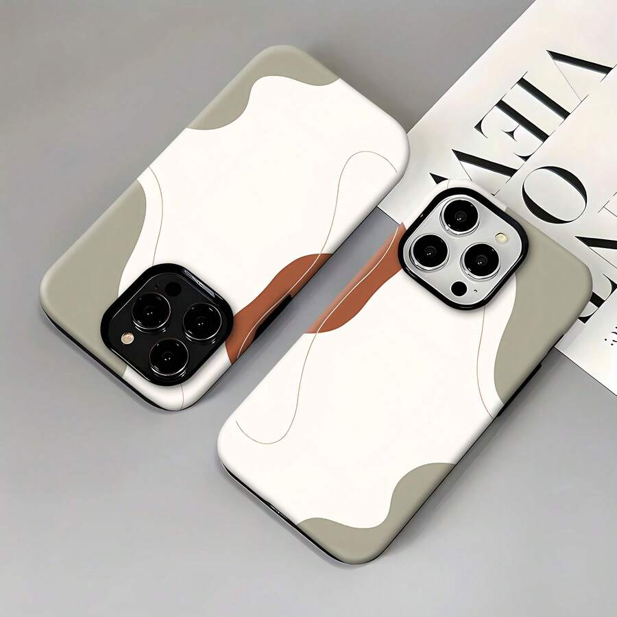 Arte abstracto en tonos tierra. Esta elegante funda es compatible con los modelos 17, 16, 15, 14 Pro Max, 13, 12, 11, XR y XS Plus. Fabricada en silicona TPU, ofrece protección contra golpes y caídas, además de una sensación superior. Es un regalo ideal para familiares, amigos y seres queridos, y una opción perfecta para San Valentín.fundas para ,fundas,accesorios para celular,fundas para celular,fundas para 13,funda 13,funda 16,funda 17 pro max,funda 15,fundas para 16,fundas 11,fundas - Blanco - Ver 1