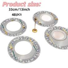 24/48 片，33 厘米餐垫，一次性餐垫，小菱形图案餐垫，适用于情人节、感恩节、生日派对、婚礼派对、新娘送礼会、晚宴、宴会、餐桌、野餐、咖啡馆和其他场合。 - 彩色 - 查看 9