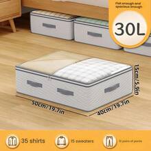 Large Storage Organizer Bag - Heavy-Duty Non-Woven Fabric With Transparent Window, Multi-Layer Clothing Storage Box, Suitable For Wardrobe, Under Bed, Travel - Space-Saving Vertical Storage, Suitable For Women's Fashion, Bedroom, Household - Elegant Modern Design, Clothing Storage Organizer S - Multicolor - View 12
