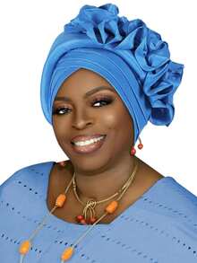 1件装女士非洲风情3D立体花卉头巾帽，时尚百搭发饰，兼具装饰性和实用性，适合喜爱异域风情的女性，日常佩戴、聚会、宗教场合、斋月、开斋节、情人节礼物，也可作睡帽。 - 彩色 - 查看 22