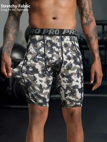 基础款休闲运动涤纶速干弹力提臀字母中腰男士三角裤 - 軍綠色 - 查看 5