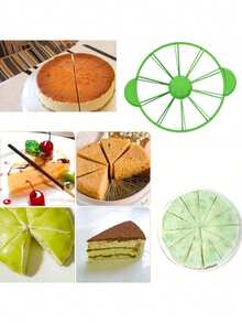 1pc Orange Cake Divider, Plastic Slicer With 10/12 Equal Slices For Diy Baking Tool