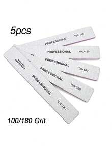 5/15/50pcs Professional Nail Files, 180/100 Grit Natural Nail Files, Double-Sided Washable Fine Textured Nail Files, Suitable For Home And Salon Use - Multicolor - View 17