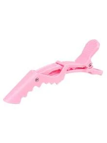 4pcs/Set Pink Crocodile Clip Hair Claws, Strong Grip And Stable, Easily Sections And Holds Hair For Hairstyling And Makeup, Suitable For Women And Girls, Suitable For Holidays, Daily Outings, Dates, Can Be Matched With Different Hairstyles To Create Sweet And Elegant Styles - Multicolor - View 8