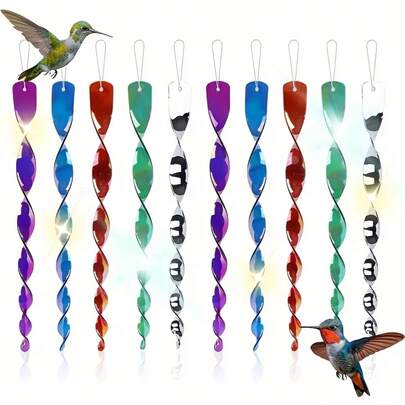 3/10PCS Solar-Powered Bird Repeller For Garden, UV-Resistant Outdoor Pest Deterrent With Flashing & Wind Spin Motion, Ideal For Balcony, Farm, Patio & Greenhouse, Elderly-Friendly Easy Install Yard Decor – Spring Summer 2025, Outdoor Living, Home, Garden Revival, Living