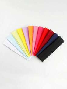 女士发带 吸汗带 休闲头巾 时尚发饰 优雅头巾 - 彩色 - 查看 10