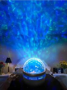 1个USB插头夜灯，装饰台灯设计，星空灯，极光投影灯，室内夜灯，派对和餐厅照明，墙面装饰，天花板投影灯，卧室装饰，游戏礼物，派对装饰，无需电池，汽车装饰，无激光 - 多色光 - 查看 8