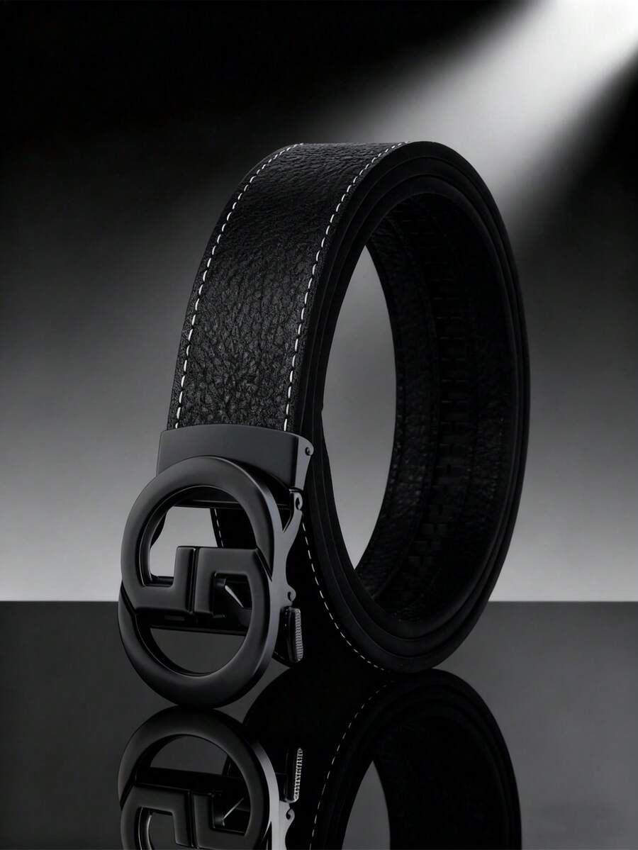 男士合金自动扣皮带 - 轻盈奢华时尚高端商务皮带，47英寸，牛仔皮带。适合派对聚会和办公室通勤，经久耐用 - 是节假日和周年纪念日送给男友和父亲的完美之选。 - 彩色 - 查看 1