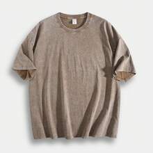 EWH Men Y2K Cowboy Bebop "See You Space Cowboy" Anime Graphic T-Shirt, 230g 100% Cotton Soft Oversized Tee For Streetwear & Anime Fans Gifts 004-AB - 咖啡色 - 查看 4