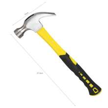 Caiqicome Yellow 11 Oz Straight Rip Claw Hammer With Smooth Face Hammers Tools One Piece Forged Nail Hammer For House DIY - Màu vàng - Xem 2