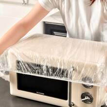 10pcs Large Thickened Disposable Dust Cover PE Film Sleeve For Commercial Rice Cooker, Kitchen Pans, Microwave, Fan, Various Dust Covers - Multicolor - View 7