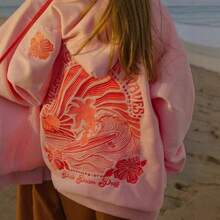 2026Hot-Selling Professional Embroidery DING Z European Size Sweatshirt Drop Shoulder Hoodie Embroidered Sweatshirt - 薄荷綠-刺繡款 - 查看 3