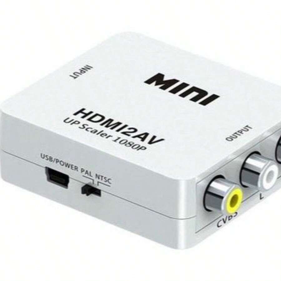 Mini Convertidor de Video HDMI2AV con Escaler 1080P - Blanco - Ver 1