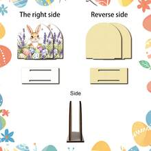 1/4pcs Wooden Easter Napkin Holder Arch Shape Bunny And Eggs Design Free Standing Tissue Dispenser For Kitchen Countertop Dining Table Spring Holiday Party Home Decor - Multicolor - View 7