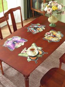 1 pièce Chemin de table en polyester, impression numérique 2D délicate avec motif lavande et papillon, ambiance fraîche de printemps/été, convient pour toutes les saisons, peut être utilisé comme décoration de table de cuisine/salle à manger, décoration de chambre, nappe rose, bureau, table basse, coiffeuse, set de table, tapis de pique-nique pour salon, chambre, jardin, intérieur/extérieur, mobilier d'extérieur, camping, villa, fête de famille, fête, décoration de mariage, disponible en plusieurs tailles - Multicolore - Voir 6