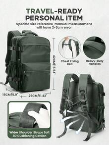 Foldable Travel Laptop Backpack, Airplane Approved, Unisex Travel Bag, 14-Inch Notebook Business Computer Backpack, Waterproof Large Capacity Backpack, Weekend Bag, Black - Multicolor - View 23