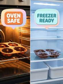 1 Set Includes 1 Silicone Donut Mold With 4 Flower Shaped Molds And 6 Swirl Shaped Molds, Easy Release And Heat Resistant. Suitable For Making Various Shaped Donuts, Cakes, Puddings, Etc. Made Of Silicone Material, Ideal For Home Baking And Dessert Shops. A Very Practical Tool For Baking Beginners And Dessert Lovers. - Multicolor - View 14