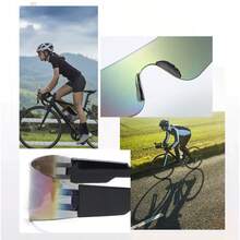 Gafas rectangulares sin marco unisex, estilo futurista punk Y2K, adecuadas para ciclismo, decoración, fiestas, viajes, deportes de motocicleta. Gafas reflectantes, ligeras y de moda, para mujeres/hombres - Plateado - Ver 5