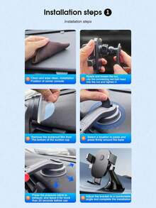 车载手机支架，升级版免提支架，车载仪表盘手机支架，兼容和安卓手机 - A - 查看 5