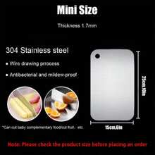 1pc Extra Small, Small, Medium, XL/XXL Five Different Sizes Stainless Steel Cutting Boards, Cutting Boards, Cutting Aids, Kitchen Gadget Supplies Accessories, Suitable For Home Kitchens, Camping And Easy To Carry A Corrosion-Resistant, Durable Stainless Steel Cutting Board - 銀色 - 查看 5