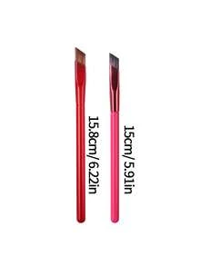 6支装高品质柔软方形3D眉刷，精准塑形，不含粉状成分，适合新手使用的化妆刷 - 紅色 - 查看 8