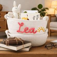 1 Giỏ đựng đồ cá nhân hóa, đan tay thêu nhiều màu sắc, hoa cầu vồng, sao, mặt trời, quà tặng lễ Phục sinh, giỏ trang trí nhà cửa, giỏ quà tặng tiệc tùng, quà tặng lễ Phục sinh, giỏ đựng đồ du lịch - Nhiều màu - Xem 20