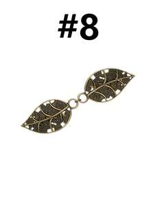 复古毛衣旋涡夹复古领斗篷开衫披肩扣衬衫胸针领带夹围巾帽子夹装饰叶子水钻珍珠结心形图案夹男女通用 - 彩色 - 查看 13