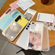 二合一哑光果冻糖果色软壳手机壳，适用于三星 Galaxy S25 Ultra、S25 FE、A17、A56、A55、A16 5G、A07、A14、A15、A26、A36、A35、A25，防震保护套；也适用于三星 Galaxy S24 Ultra、S23、S23 FE、S24 FE、S25 时尚手机保护壳 - 白色 - 查看 9