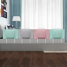 Bed Rail 50/60 Cm, Height Adjustable, Fall Protection, Adjustable Side Guard From 40 To 60 Cm, Grey/Green/Pink