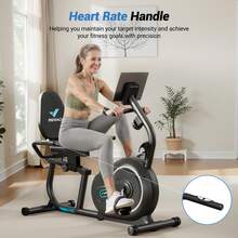 MERACH Recumbent Exercise Bike For Home With Smart Bluetooth And Exclusive App Connectivity, LCD, Heart Rate Handle, Magnetic Recumbent Bikes - S08 Recumbent Bike - View 8