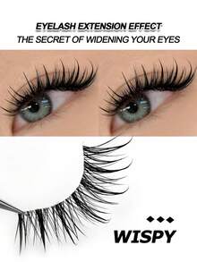 Rikuaild 7 Pairs Wet Look Manga Lashes Clear Band Eyelash Comic False Eyelashes Natural Look Cosplay Makeup For Party Lashes,Eyelashes,Fake Lashes - Comic wet eyelashes - View 4