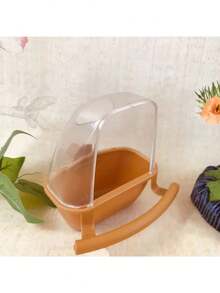 Bird Cage Feeder Parrot Birds Water Hanging Bowl Clear Food Bowl With Stand Parakeet Feeder Box Plastic Container Bird Supplies - one-size - View 6