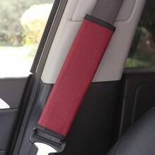 1pc PU Leather Embossed Car Seat Belt Cover, All Season Universal Auto Interior Accessories,Car Accessories - one-size - View 15