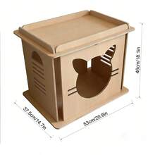 Multifunctional Cat Bed, Pet Private Space, Living Room/Bedroom Practical Storage Shelf, Minimalist Design - 20.8*14.7*18.1 - View 2