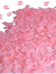 5000/2000/1000/500/100pcs Pink Rose Petals, Suitable For Wedding, Frozen Rose Petals For Romantic Wedding Proposal Decoration, Flower Girl Aisle, Banquet Table Centerpiece, Shower Party, Rose Decor, Decorative Style, Party And Holiday Decoration, Valentine's Day Decoration, Valentine's Day And Mother's Day Decoration Gift - Pink - View 6