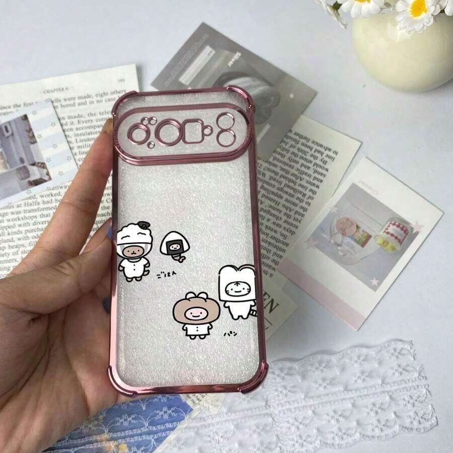かわいいカートゥーンスタイルのひつじの形をしたパンキャラクターのSenのシーンのスマホケース、落下防止、保護するエアバッグ、TPUコーティングフレーム、オリジナルカラーを際立ったたせる透明度の高い素材。 17、16、15、14、13、12、11 Plus、17 Pro、17 Pro Max、17 Airおよびシリーズ、Pixel 8A、Pixel 10 Proシリーズと互換性があります。 お友達、愛する人、または自分自身を分けるへの晴れらしい贈呈り物です。 - ピンク - チェックする 1