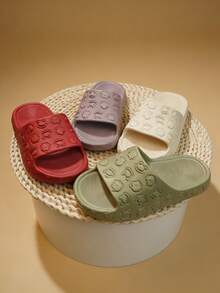 2026新款动物图案EVA材质防臭防粪便家居拖鞋，防滑舒适凉拖鞋 - 杏色 - 查看 1