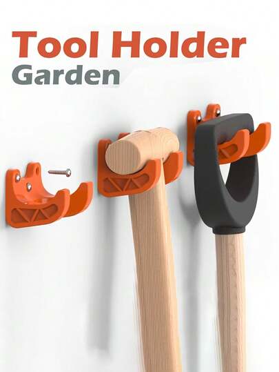 3 قطع مجموعة خطاطيف معلقة لأدوات الحديقة، خطاطيف مثبتة على الحائط بقطر 35 مم مناسبة للمكانس والمجارف والمناخل، رف تخزين مثبت بالمسامير، منظم مدمج، خطاطيف خفيفة الوزن، بلاستيك متين، أدوات تنظيف متعددة الاستخدامات ومحبي DIY