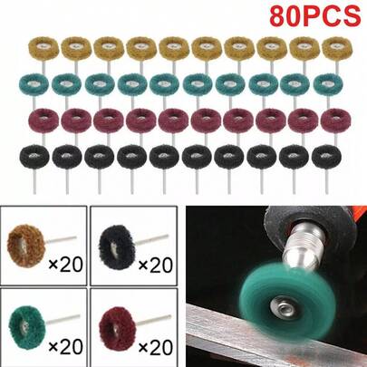 80X Wheel Buffing Polishing Set For Drem El Rotary Tool Bits Accessories Kits Set