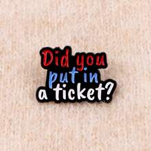 你投递罚单了吗？女士珐琅胸针，男士徽章，背包别针，可爱珠宝配饰 - 黑色 - 查看 8