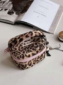 1 buah Tas Kosmetik Mini Cocok Untuk Anak Perempuan dan Guru - Tas Kosmetik Genggam Portabel Motif Leopard Lucu, Gaya Korea Modis, Ringkas dan Praktis Untuk Pesta dan Penggunaan Sehari-hari - MultiWarna - View 6